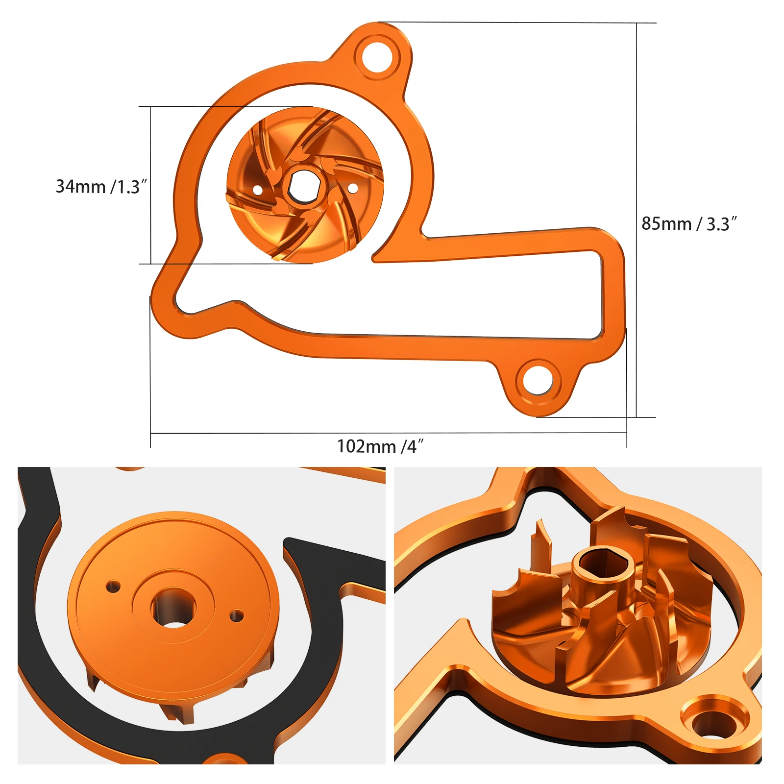 NiceCNC For KTM EXC250F EXC350F XWF 350 2024 XC-F SXF 250 350 2023-2024 Water Pump Cooler Impeller Spacer Kit EXC-F 250 350