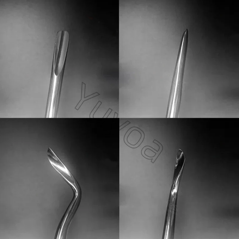 1Pc 24styles Winda dentystyczna Narzędzia do wyciągania zębów ze stali nierdzewnej Instrument chirurgiczny dentystyczny Prosta zakrzywiona winda spiralna — zdjęcie 5