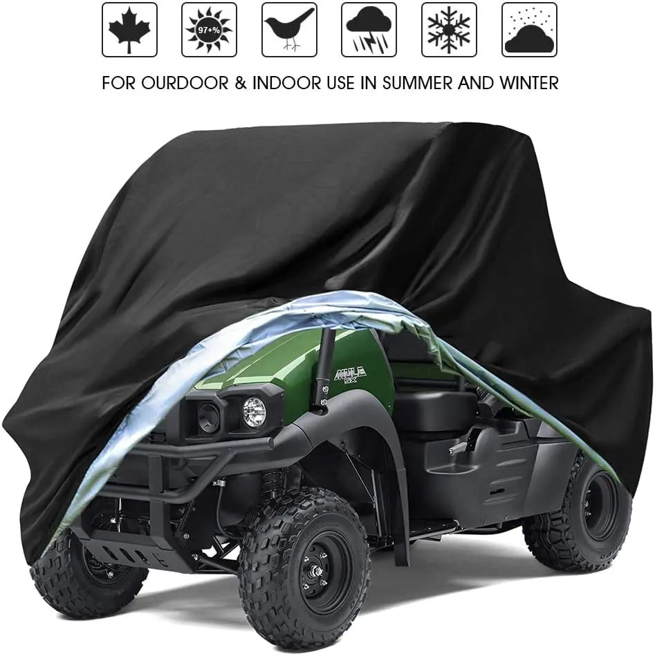 UTV Covers Side by Side Cover Waterproof Outdoor Storage Waterproof Black for Honda Pioneer Polaris Ranger Protect Sun Dust Rain