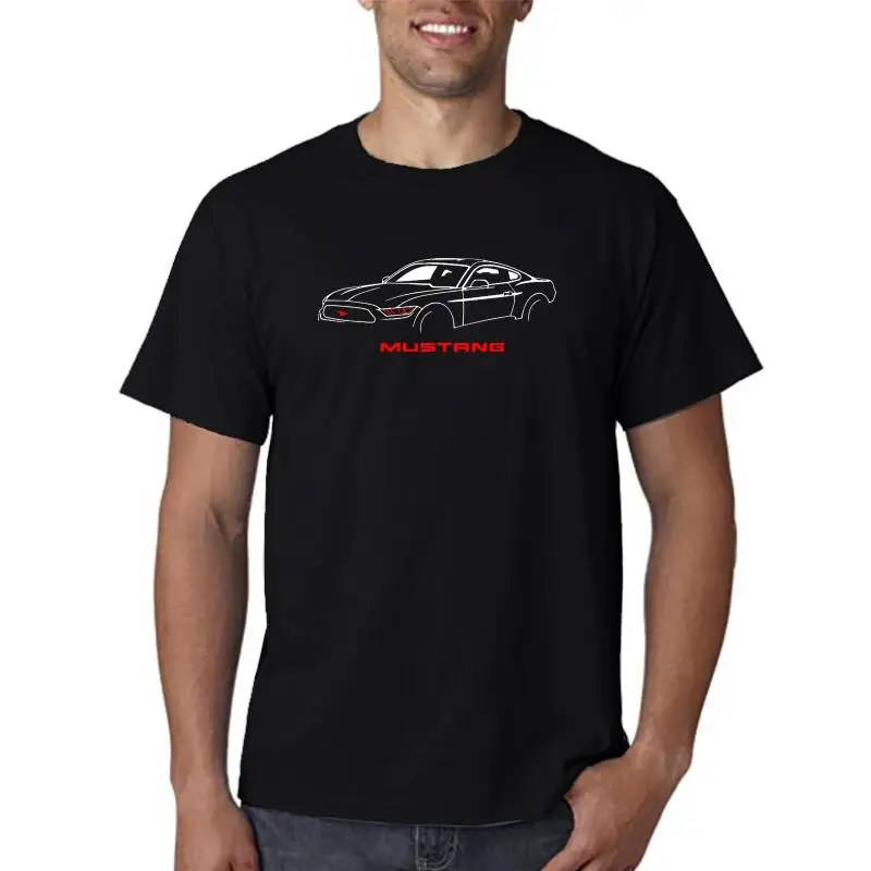 Tee Shirt Custom Mustang S M L Xl Xxl Mens Gt500 Shelby Muscle Car Line