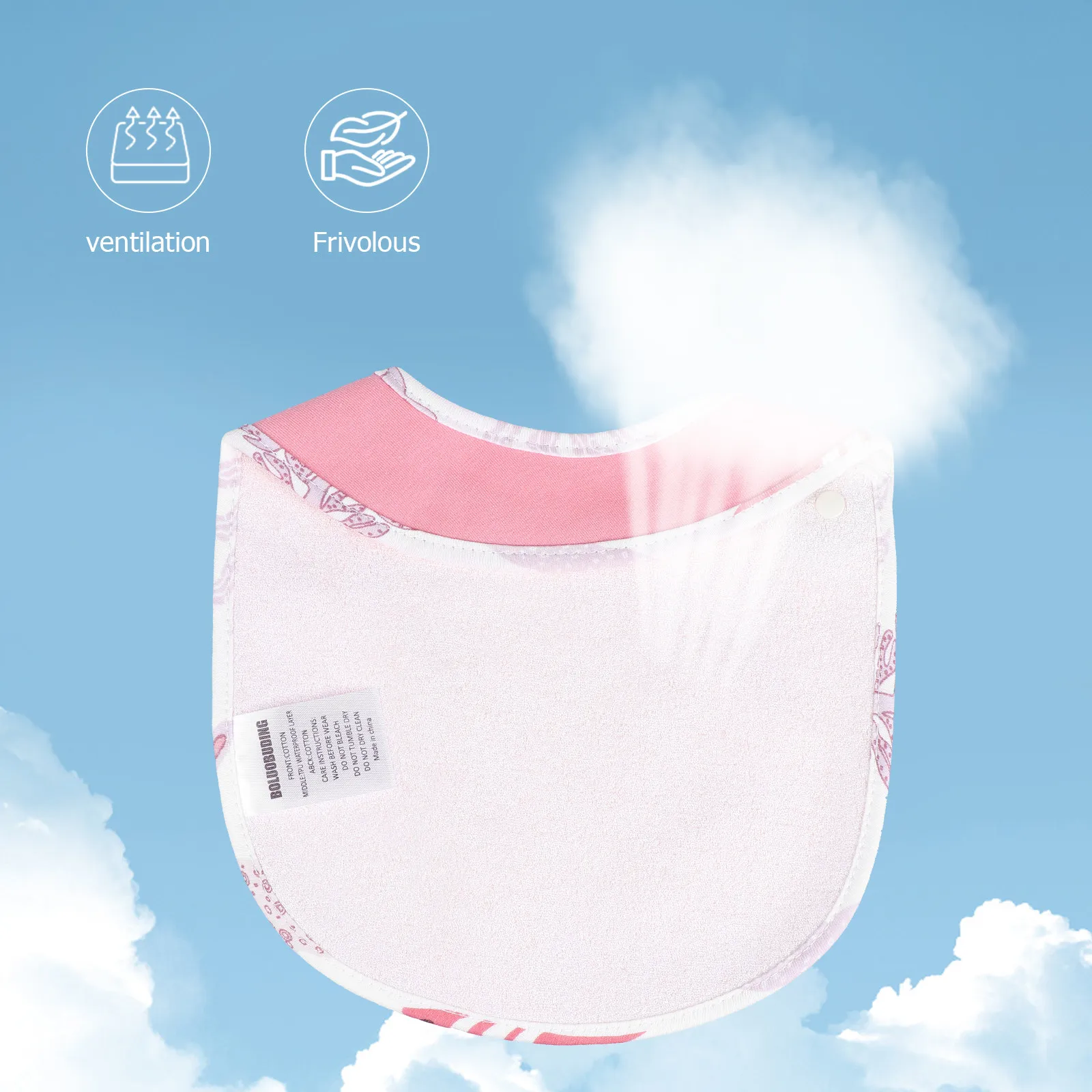 

2Pcs Cotton Baby Bibs Infant Teething Saliva Bibs Comfortable Adjustable Snap Button Feeding Covers Baby Supplies