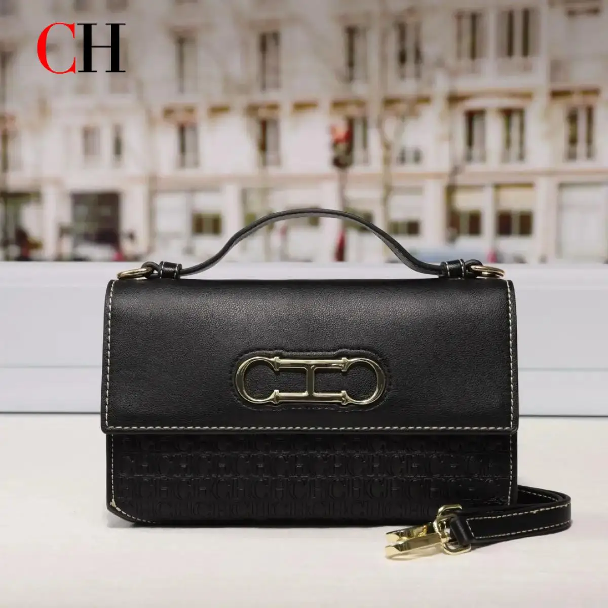 

CH Women's Classic Retro Fashion Shoulder Bag Light Luxury Popular Classic Models Large Capacity Brand Logo Buckle Crossbody Bag