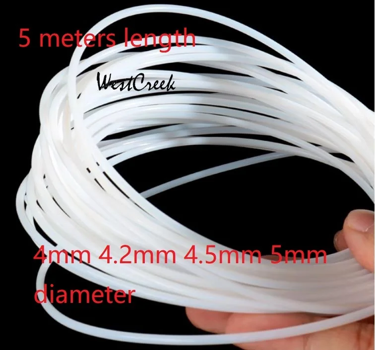 

WESTCREEK 4.5mm 5mm PTFE round strip polytetrafluoroethylene wire polytef line F4 bar ptfe stick Melt-blown cloth seal strip