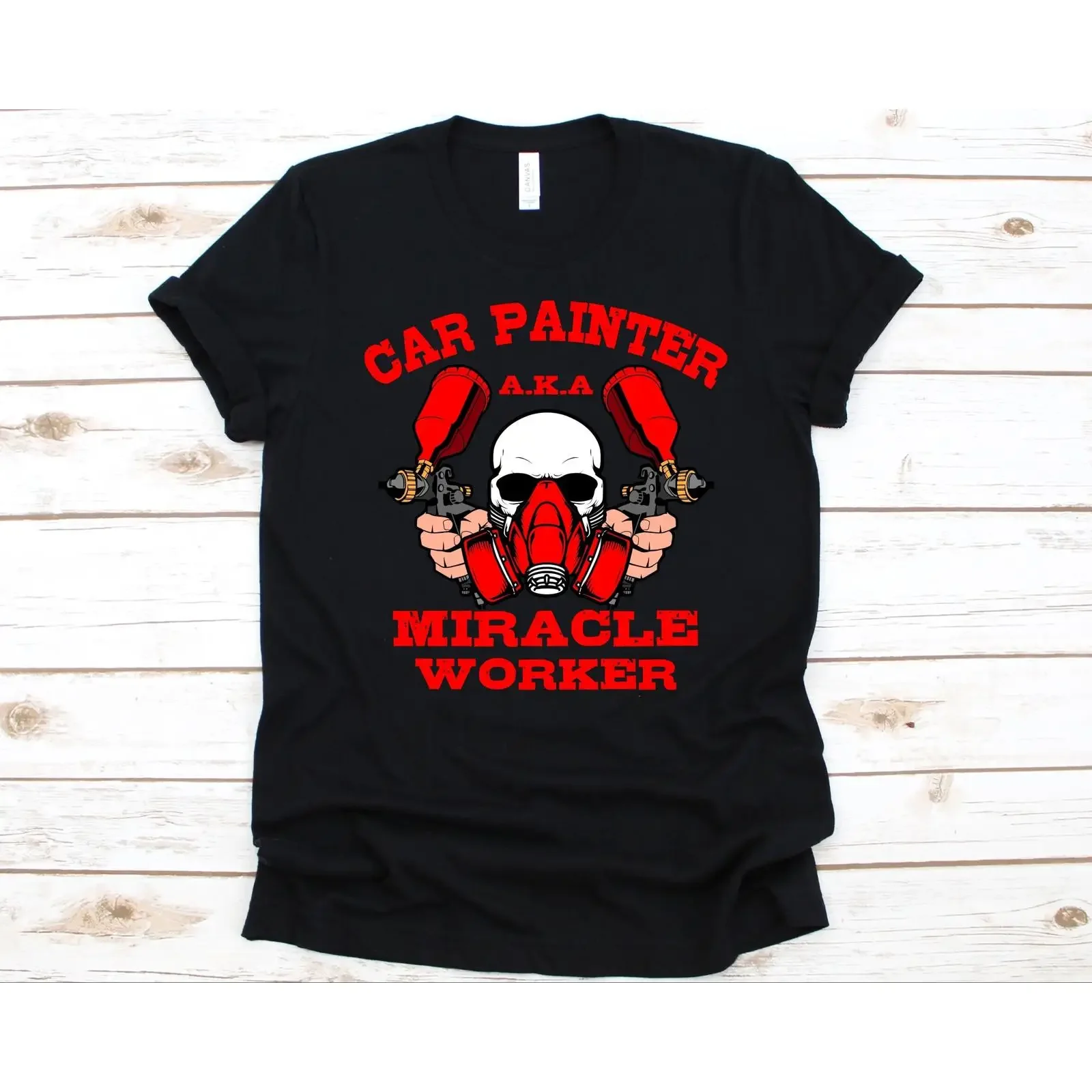 T-shirt Car Painter AKA Miracle Worker pour techniciens en peinture automobile, style vintage, légèrement délavé, pour homme