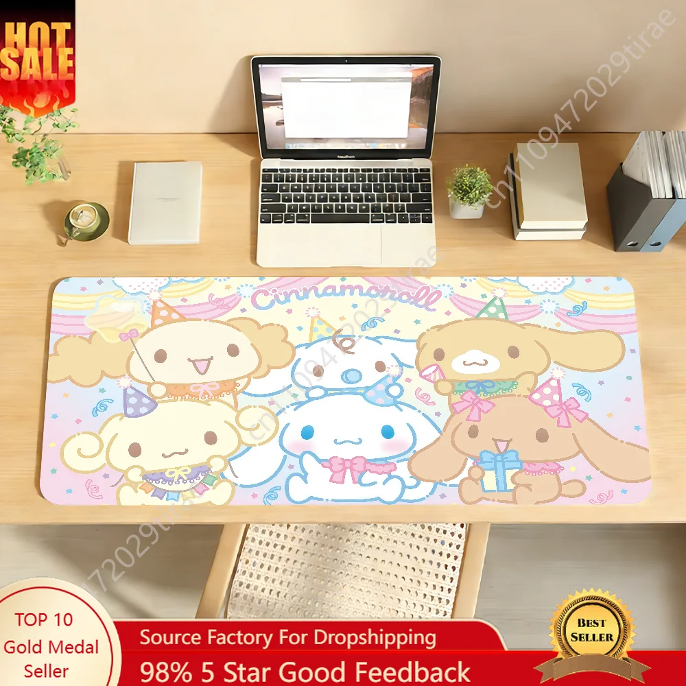

Cinnamoroll Cute Kawaii Mouse Pad For Office Gaming And Keyboards Non-Slip Large Waterproof Sanrio Cosplay Accessories