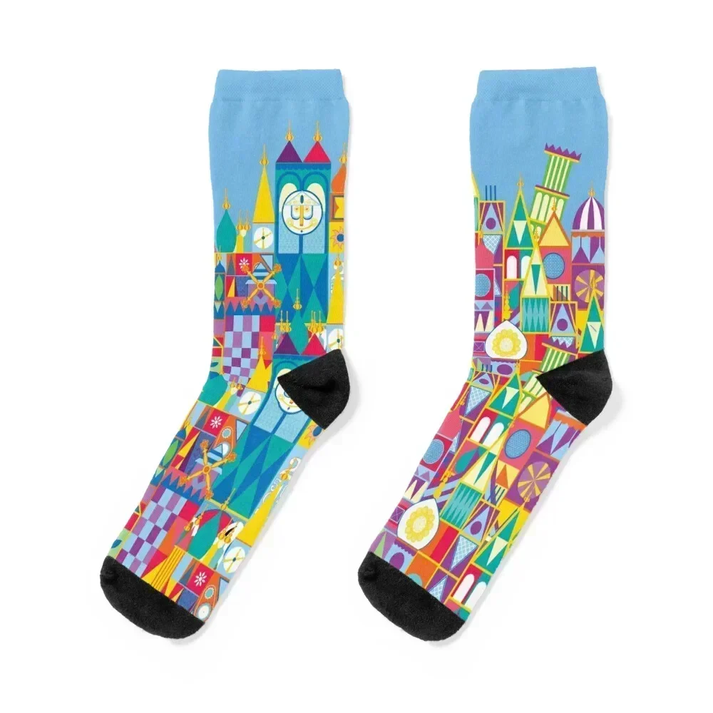 

It's A Small World Theme Park Inspired Socks Climbing colored Running winter gifts Socks Women Men's