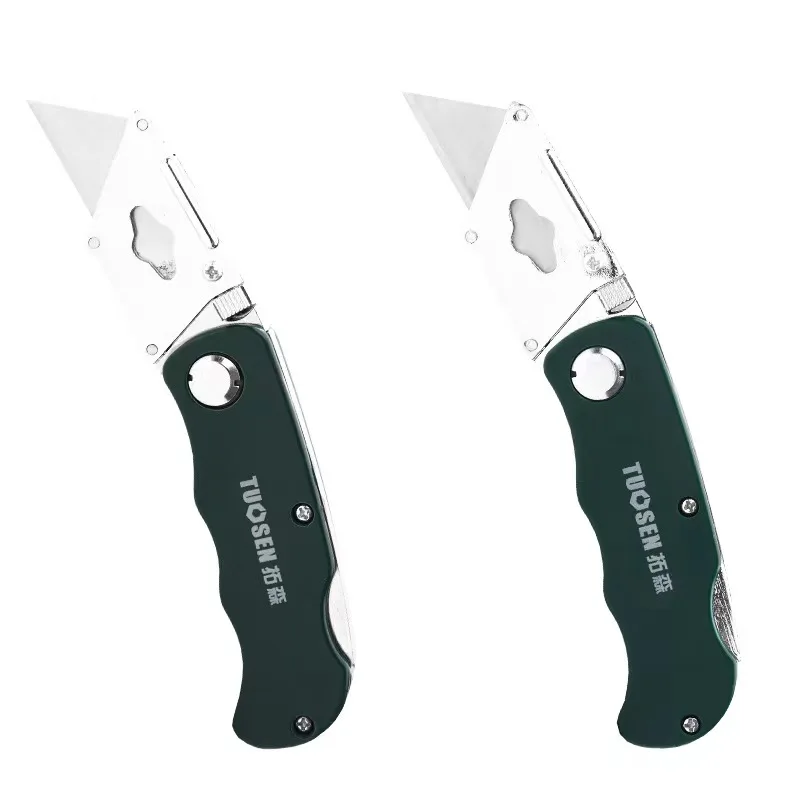 Imagem -04 - Folding Utility Knife Carpintaria Outdoor Camping Multifuncional Alto Carbono Corte de Papel de Parede w Lâminas Aço Inoxidável