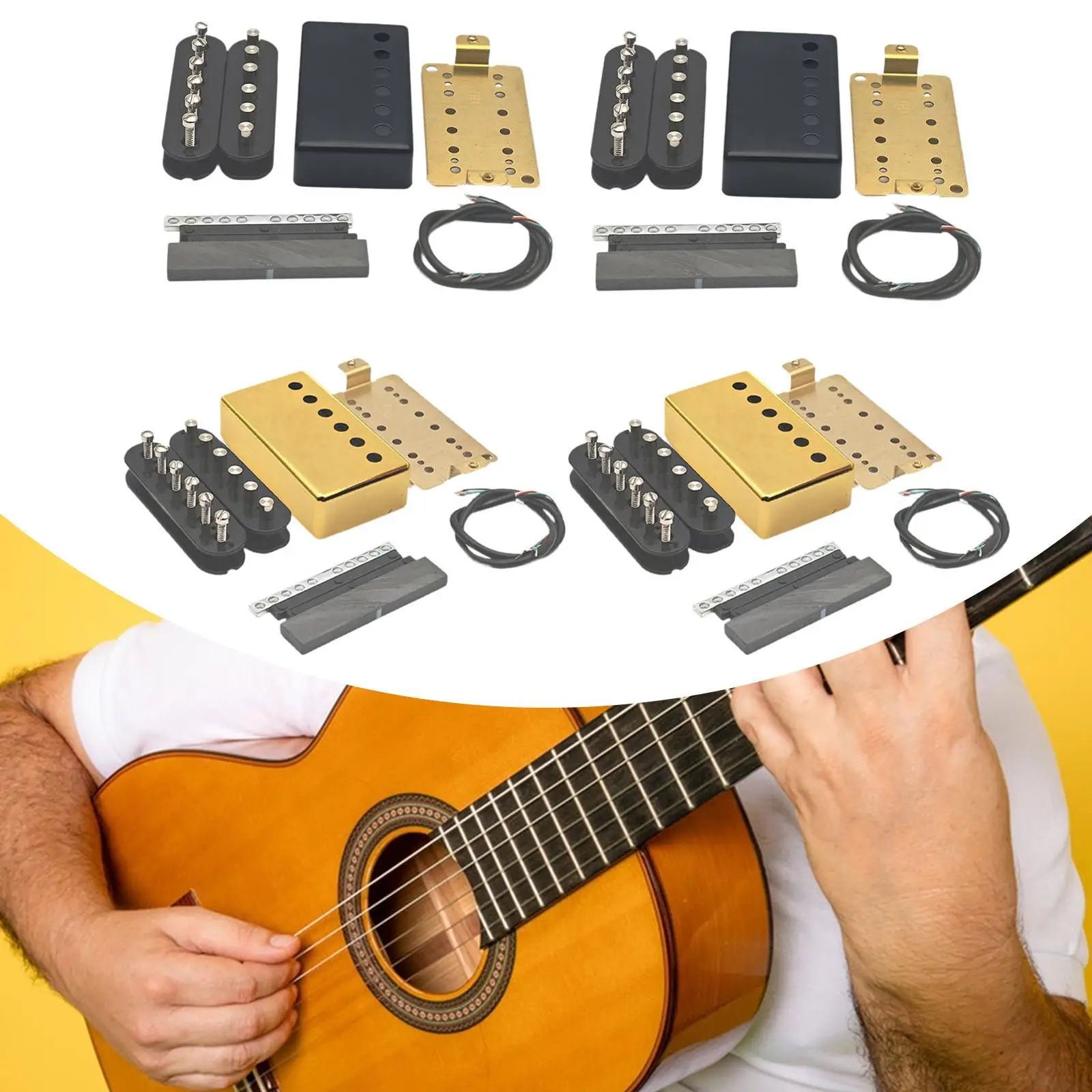 Guitar Pickup DIY Kits Parts Replace Accessories Easy to Install Musical Instruments Supplies Humbucker Pickup Double Coil