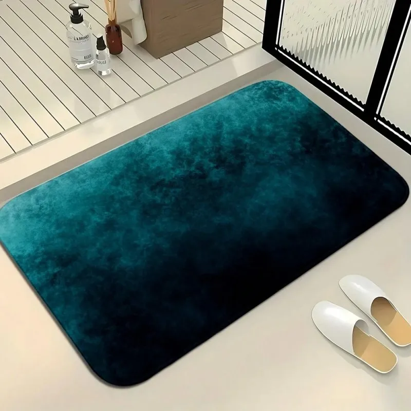 Paris Door Mat Landmark Croissant Pattern Travel Style Entryway Hallway Home Accent Decor Floor Decor Indoor Outdoor Front Door