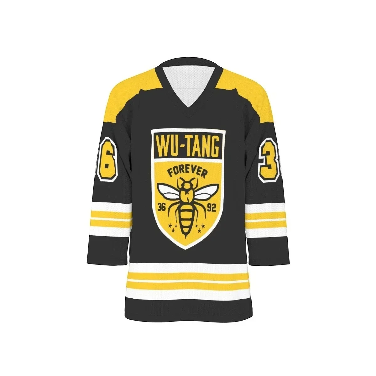 Wu-Tang Clan Hip Hop Band Forever 36 Hockey Jersey Ice Hockey Uniform Men and Women Sports Long Sleeve T-shirt  Matching Family