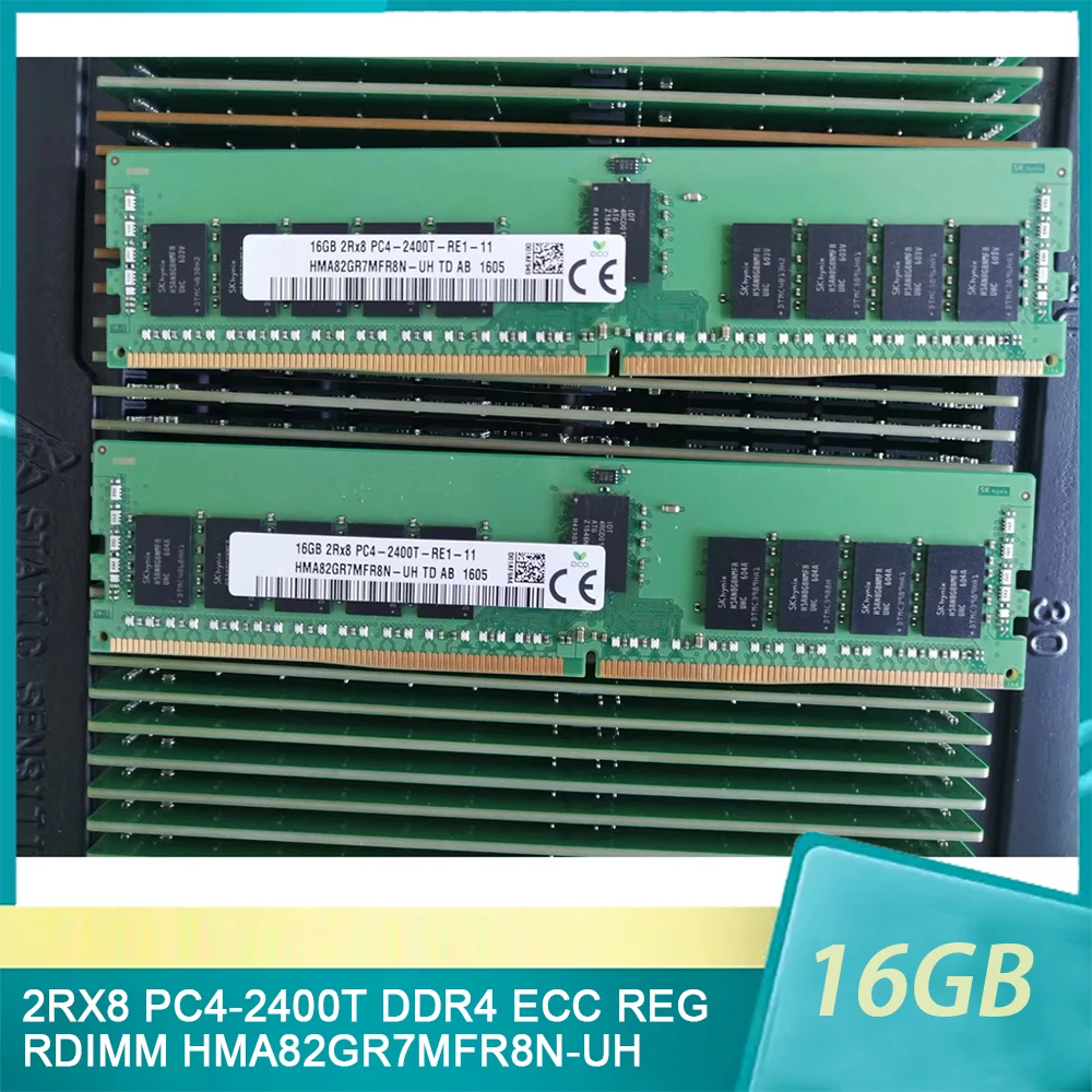 

1 Pcs 16G 16GB For SK Hynix RAM 2RX8 PC4-2400T DDR4 2400 ECC REG RDIMM HMA82GR7MFR8N-UH Memory