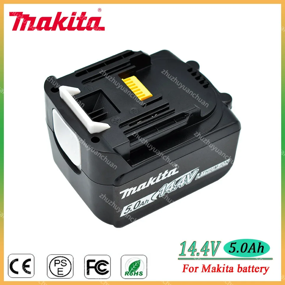 Oryginalny akumulator litowo-jonowy Makita 5000 mAh 14,4 V do elektronarzędzi Makita 14 V 5,0 Ah BL1460 BL1430 1415 194066 -1