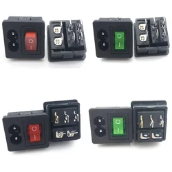 Hot Sale 250V 20A 500W AC Red Rocker Switch Fused Inlet Power Socket Fuse Switch Connector Plug Connectors Dielectric Intensity