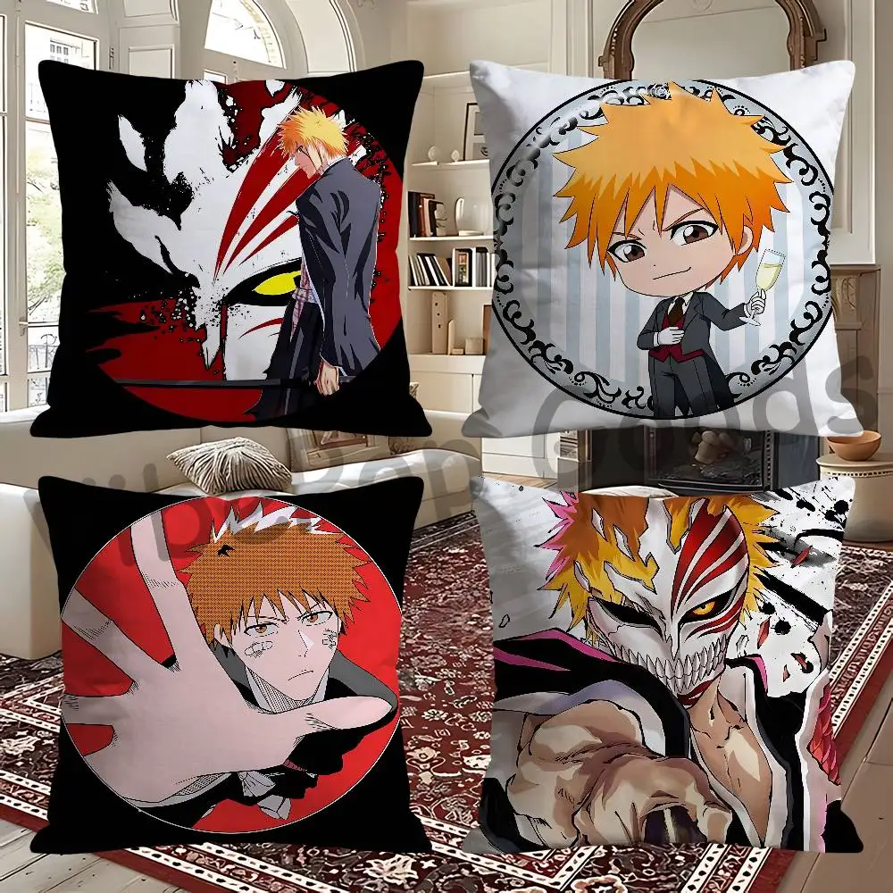 I-IchigoS K-KurosakiS 30x30 65x65 40x40 45x45 50x50 cm Fade Resistant Throw Pillow Cover Pet Friendly Patio Sofa Decor