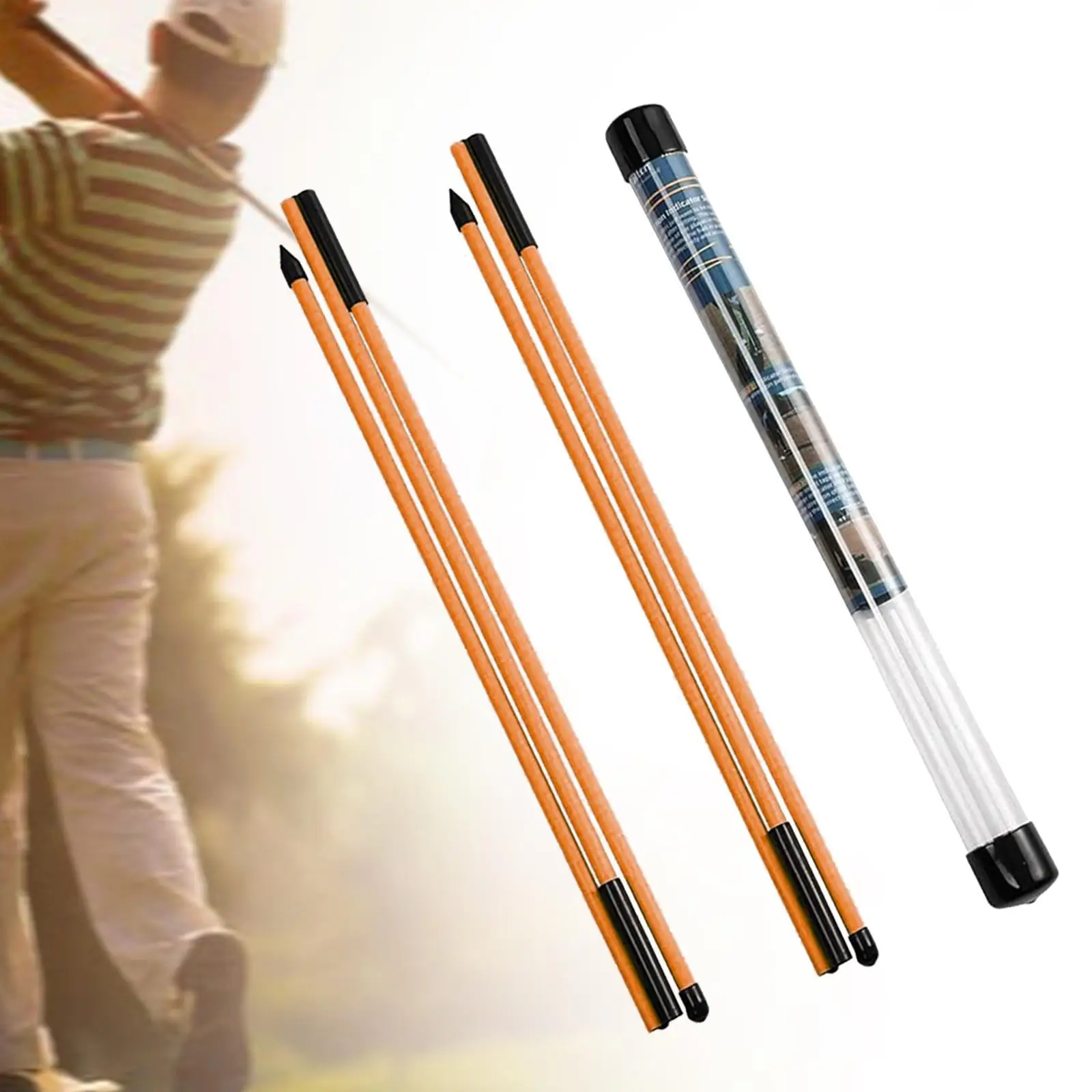 2Pcs Golf Swing Trainer Lightweight Accessories Practice Stick Golf Warm up Stick for Outdoor Chipping Beginner Women Driving