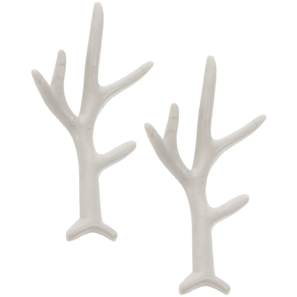 แถบคาดศีรษะ Antlers สําหรับ Hairpins ประดิษฐ์ DIY พลาสติกกวางสีขาว Headdress งานฝีมือตกแต่ง
