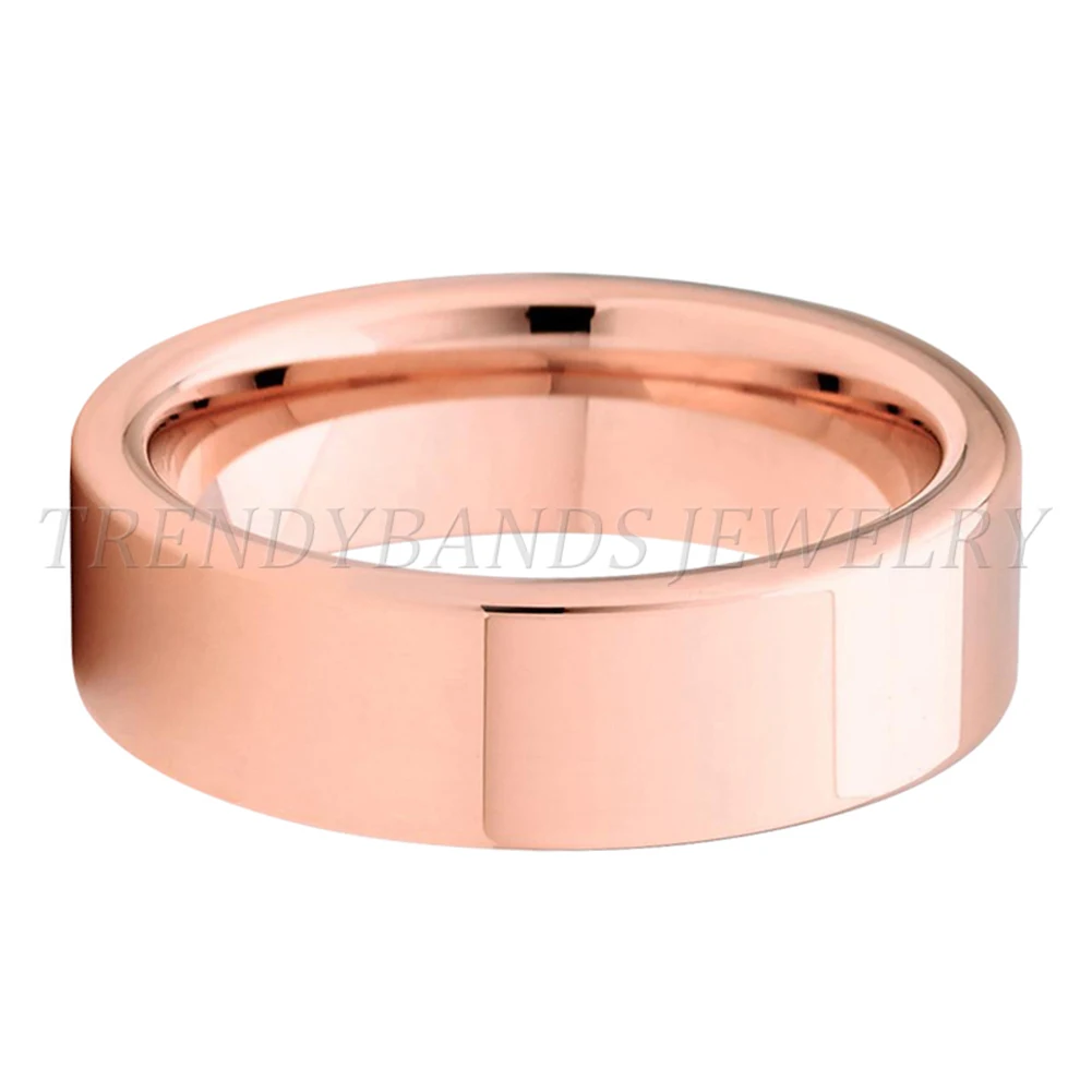 6mm 8mm Damen Herren Wolframcarbid Ring Ehering Großhandel Paar Jubiläumsgeschenk Hochglanzpoliert Glänzend Comfort Fit – Detail 6