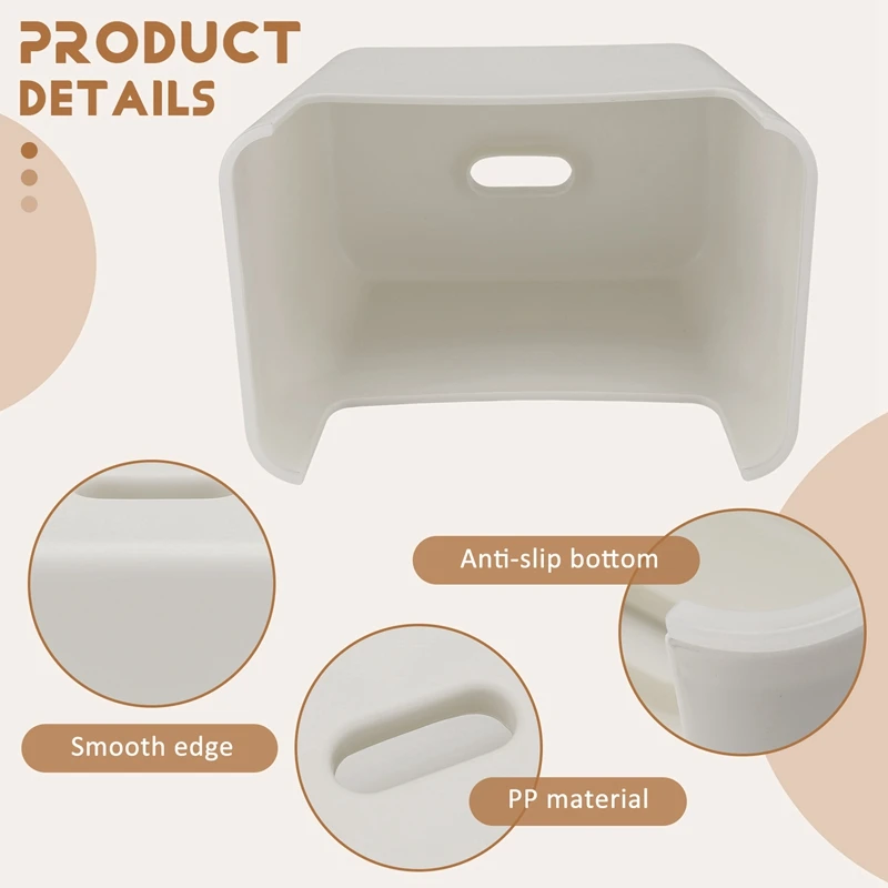 ABUP-Rutschfester Hocker, Kunststoffhocker, Badezimmer-Fußbadhocker, langlebiger und unzerbrechlicher Badhocker