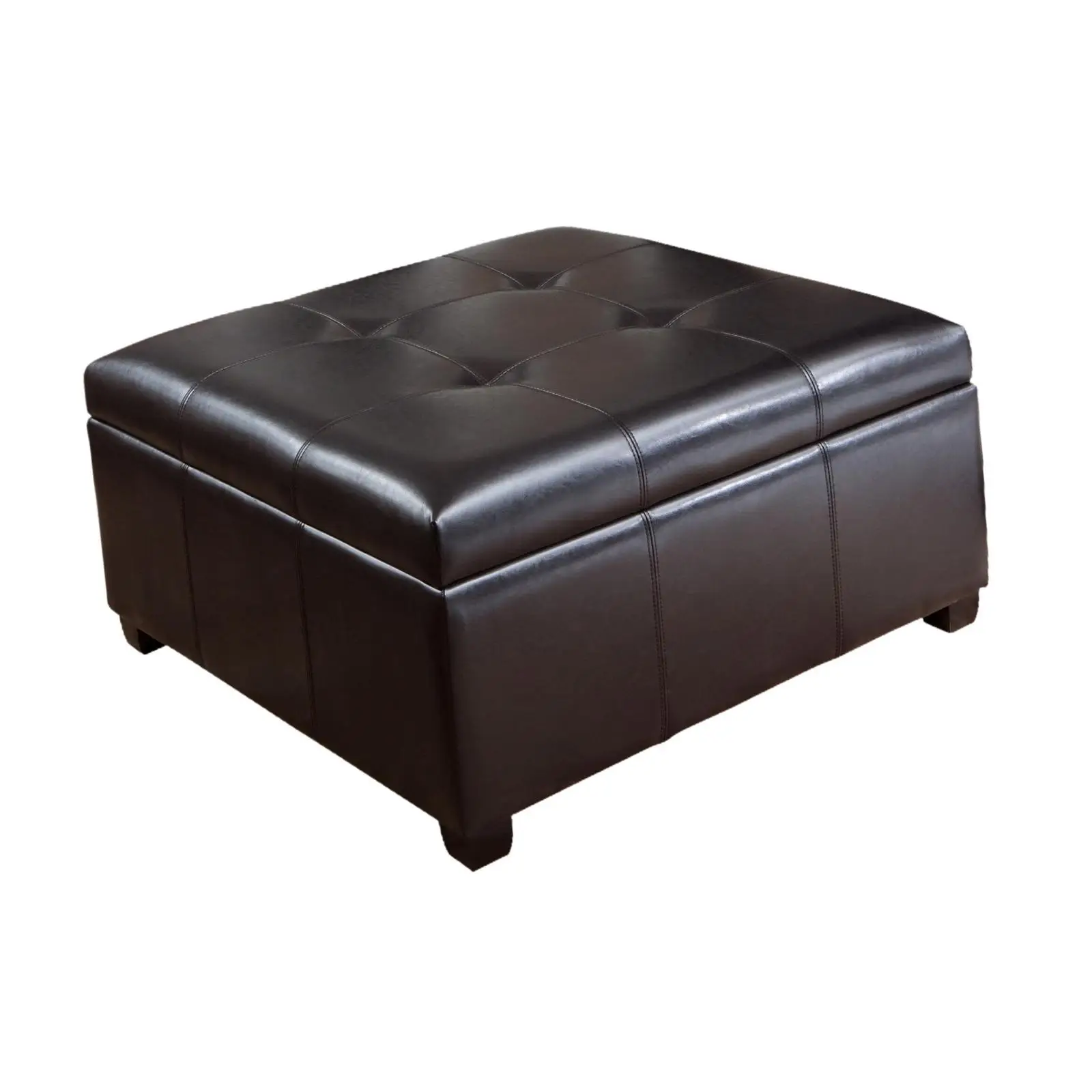 Storage Ottoman,Storage Chest Foot Rest Stool PU Leather Ottoman Foot Rest Stool