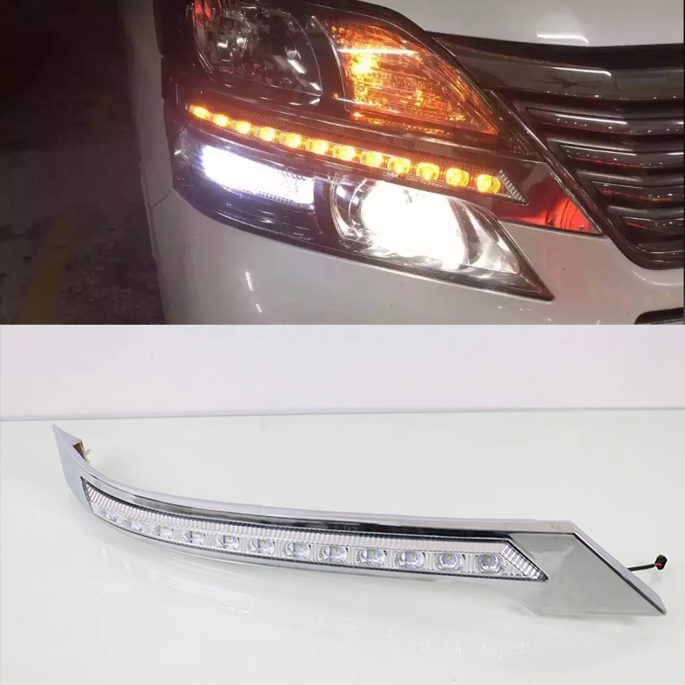 For Toyota VELLFIRE 20 series daytime running lights Alpha modification special LED daytime running lights turn signal