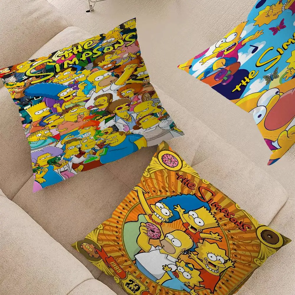 Cartoon T-The Cool S-Simpsons Kissenbezüge Home Bettwäsche Dekorativer Kissenbezug Hochzeit Superweicher Kissenbezug