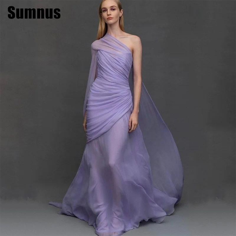 

Sumnus Elegant Mermaid Purple Evening Dresses Sweetheart Floor-Length Formal Occasion Dresses فساتين سهرة Customized