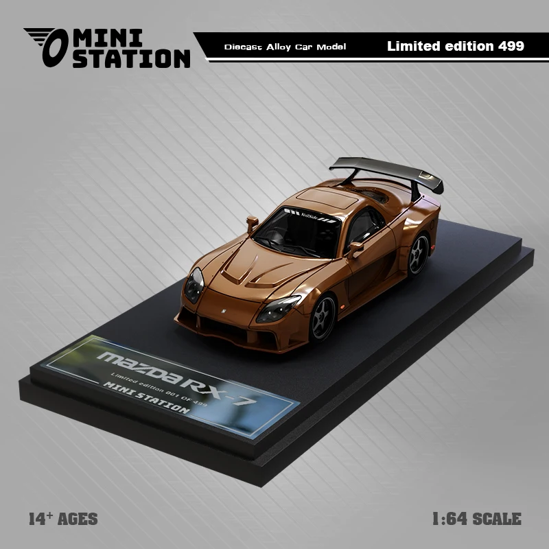 

MiniStation 1:64 Mazda RX-7 Veilside metal brown alloy model