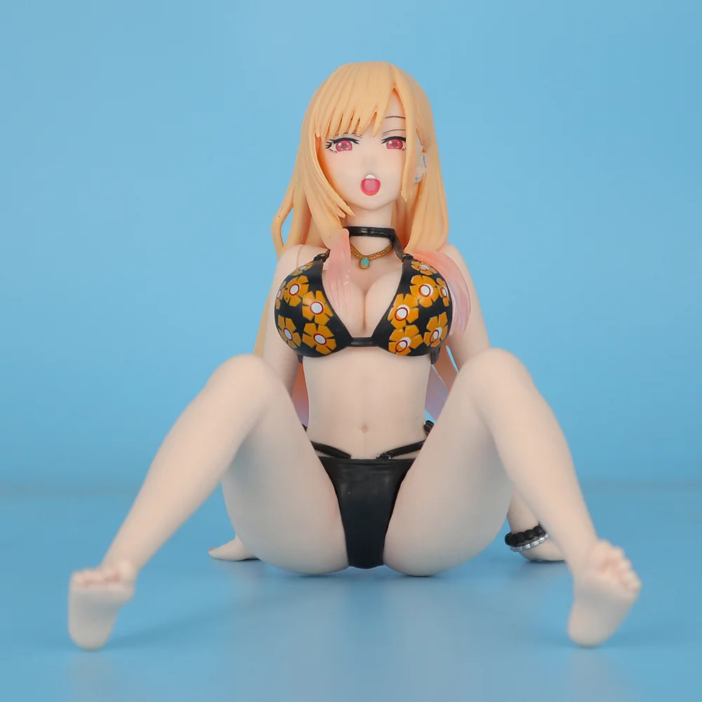 12.2cm My Dress-Up 달링 키타가와 마린 수영복 앉아있는 위치 애니메이션 피규어 모델 동상 컬렉션 데스크탑 장식 장난감