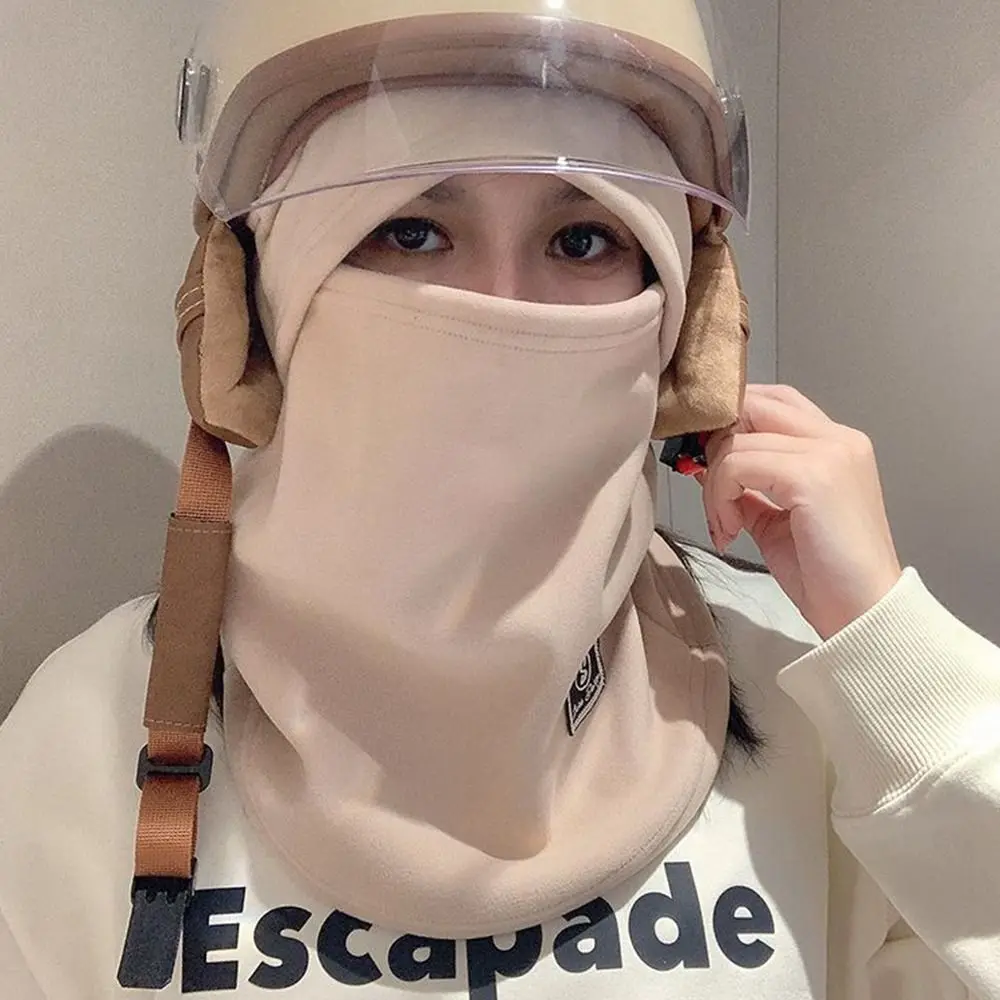 الشتاء المخملية الصوف بالاكلافا قبعة دافئة يندبروف خوذة قبعة التفاف قناع الغبار البلوز قبعة للجنسين