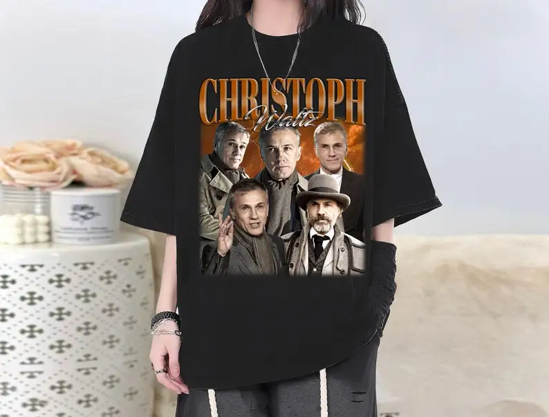 Christoph Waltz T-Shirt, Christoph Waltz Tee Shirt,  Actor Christoph Waltz  Fan, Casual Shirt