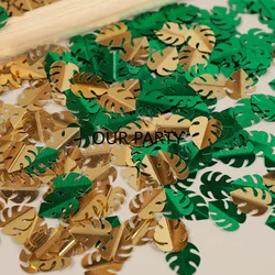 15G Sequin Tropical Palm Leaf Confetti Table Scatter for Summer Aloha Hawaii Theme Wedding Baby Shower Birthday Party Decoration