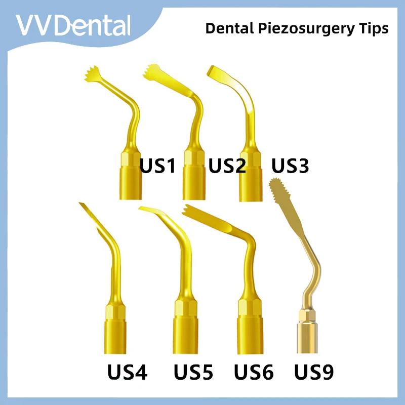 VVDental Piezosurgery Tips US1/US2/US3/US4/US5/US6/US9 Ultrasonic Bone Cuter Surgery Tip  Fit Woodpecker Mectron Dental Tools