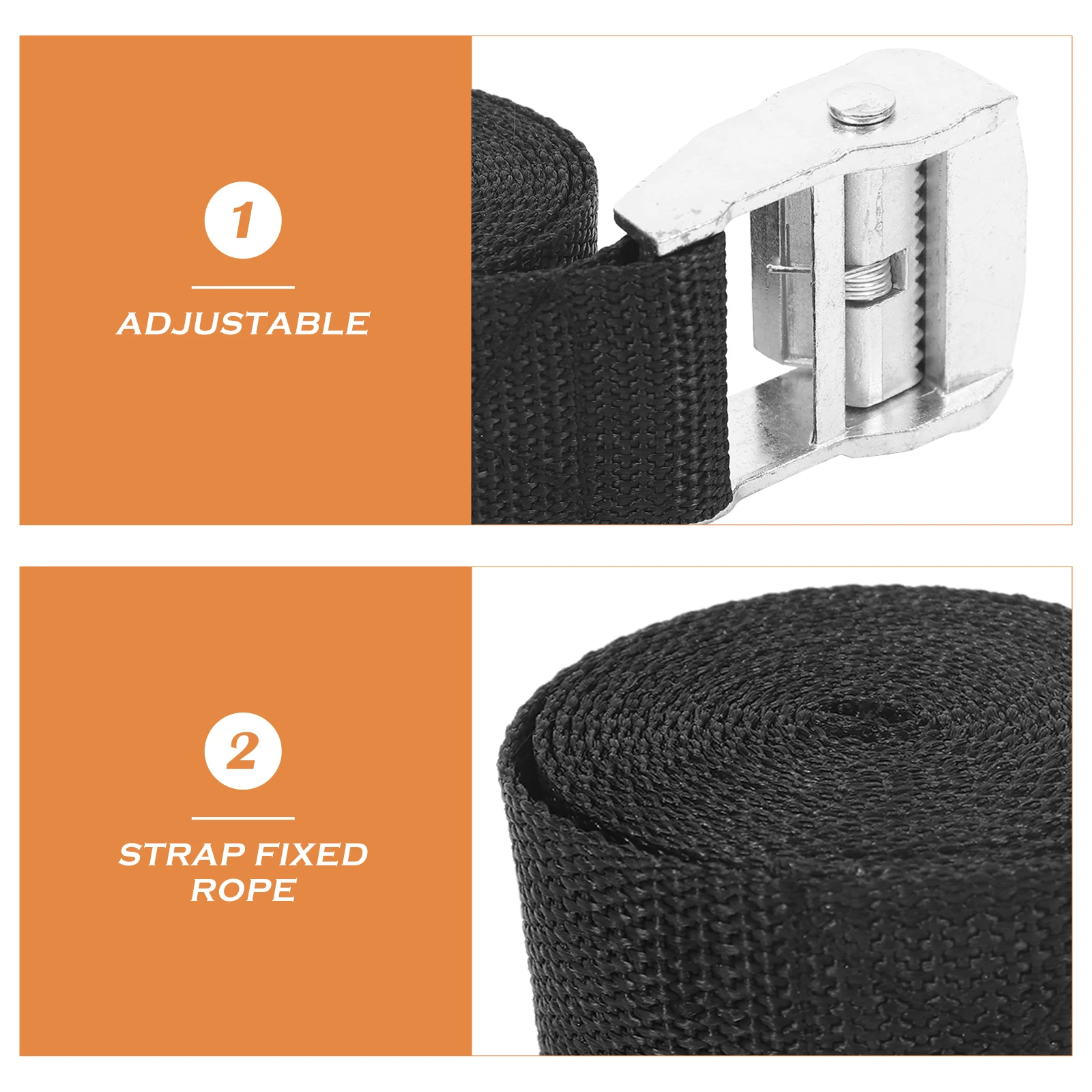 

2pcs Adjustable Polyester Ratchet Strap Heavy Duty Cargo Tie Down Lashing Belt Fixing Rope For Motorcycle Bike Scooter Luggage