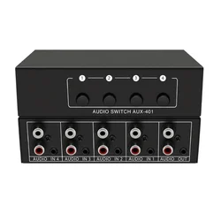 Audio Splitter 1 In 4 Out RCA L/R Aux Stereo Audio Splitter 1X4 Audio Distributor For PC DVD Speaker Splitter