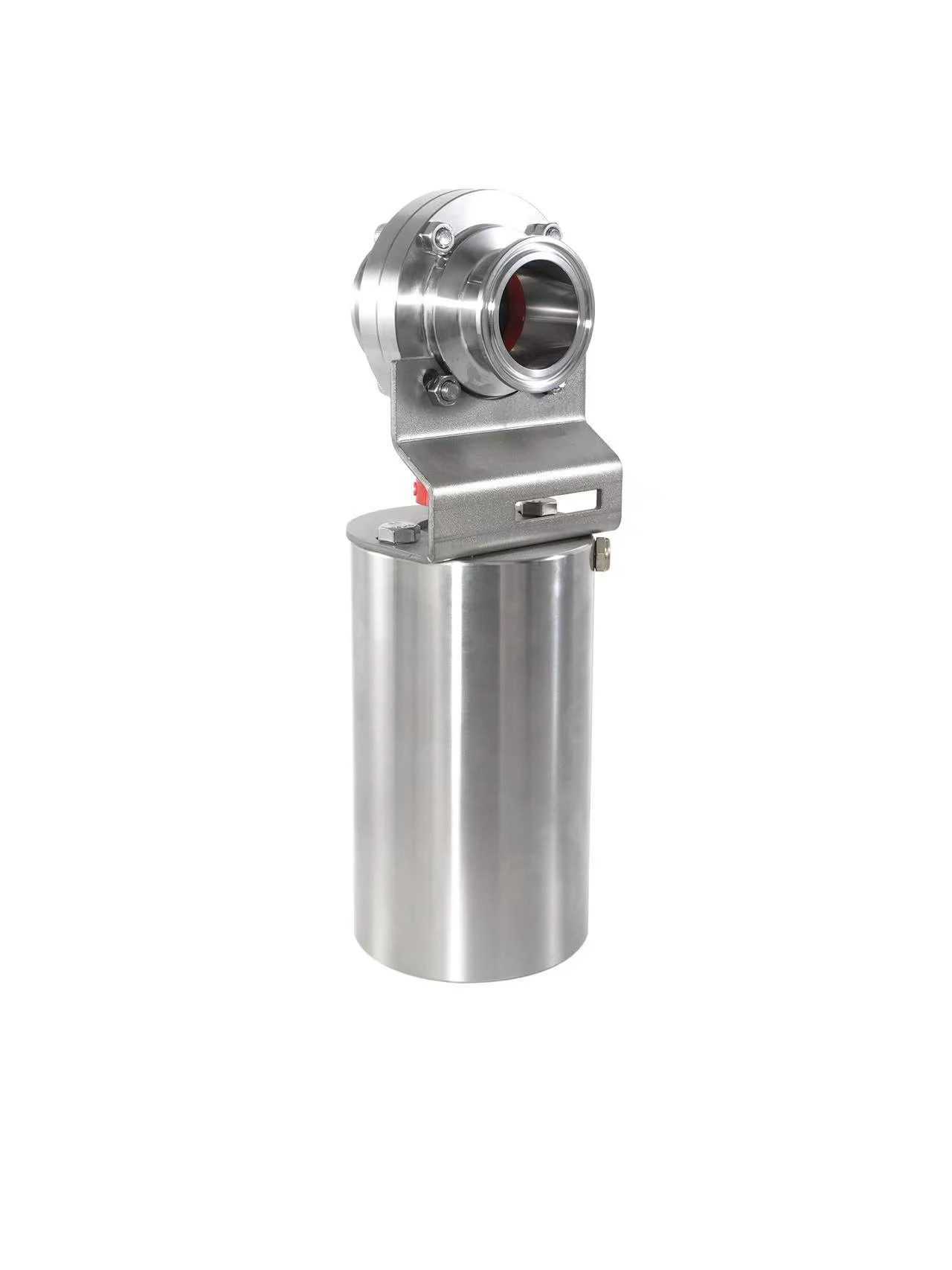 316L Stainless Steel Tri-Clamp Pneumatic Butterfly Valve Sanitary Single-Acting Vertical Dust Butterfly Valve