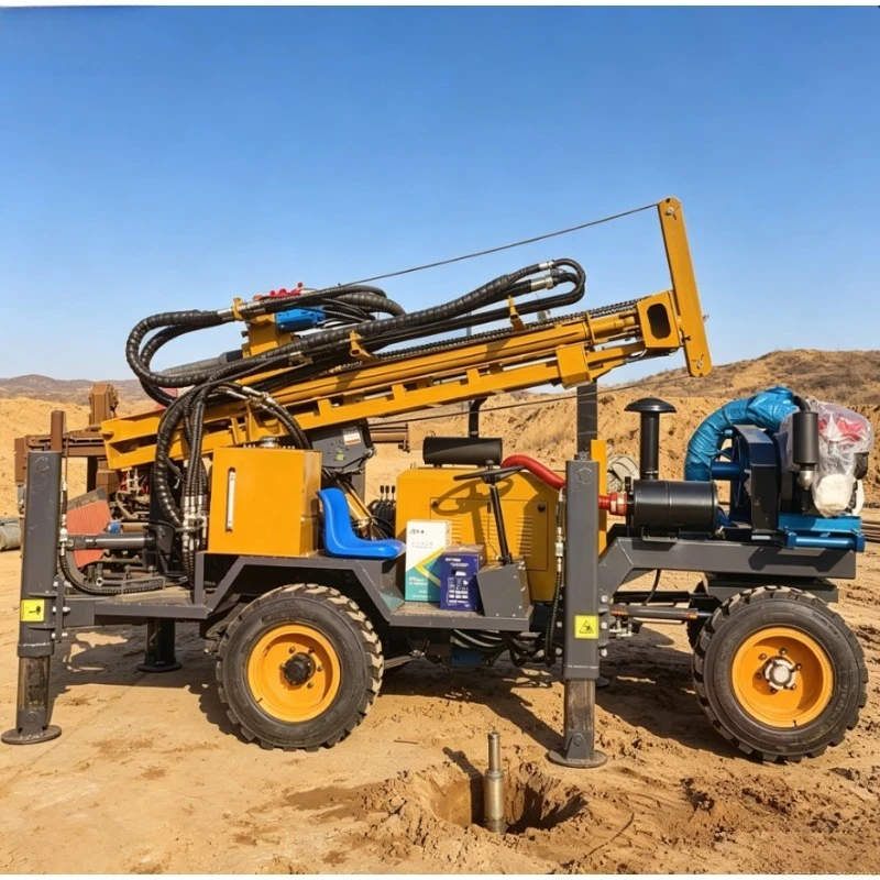Customized Wheel-Mounted Rotary Water Well Drilling Rig Diesel-Powered 220V Max. 500m Depth for Domestic/Industrial Use
