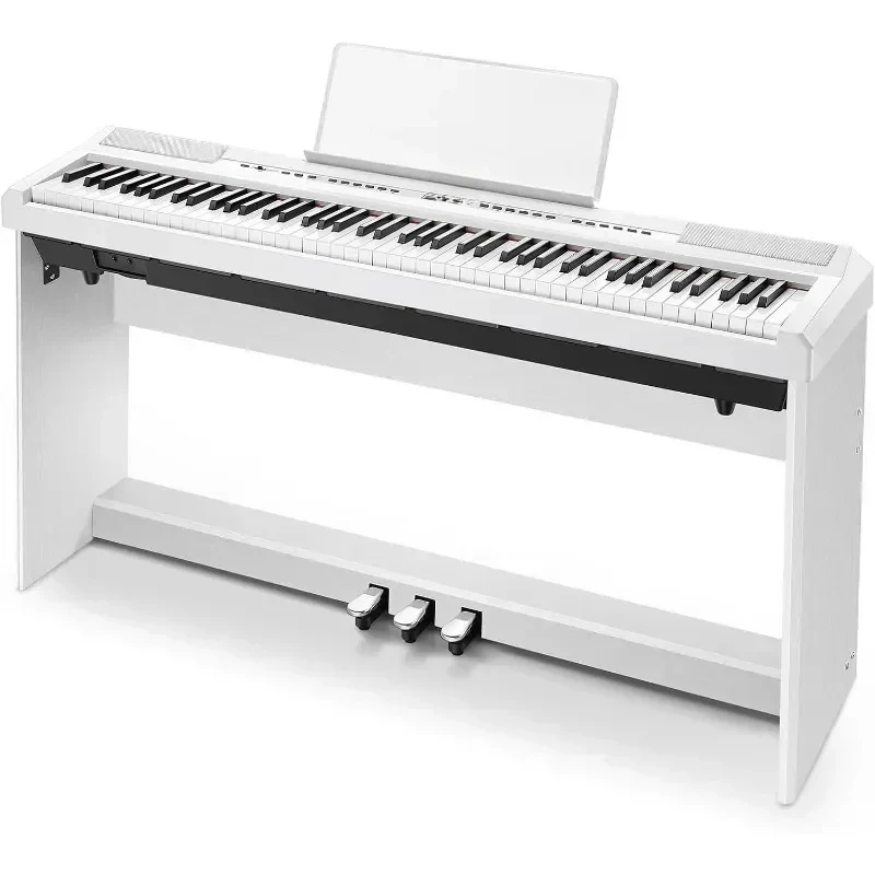 

Beginner Digital Piano Full Size Weighted Keyboard Portable Electric with Furniture Stand