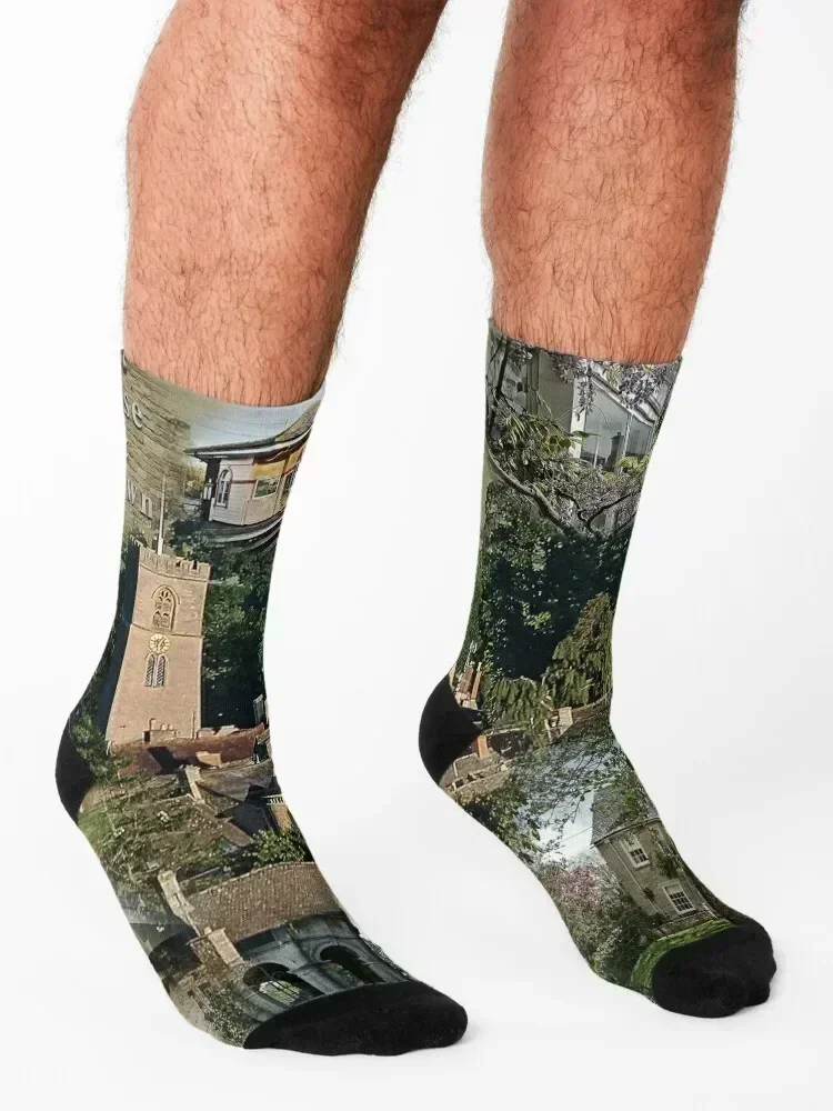 Calcetines Charlbury calcetines de hombre de nieve de Rugby personalizados para hombre y mujer