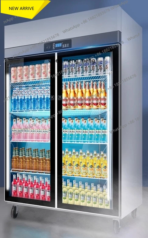 

M138 Холодильная витрина для хранения свежести, коммерческие напитки, большая трехдверная витрина, морозильная камера для овощей и фруктов