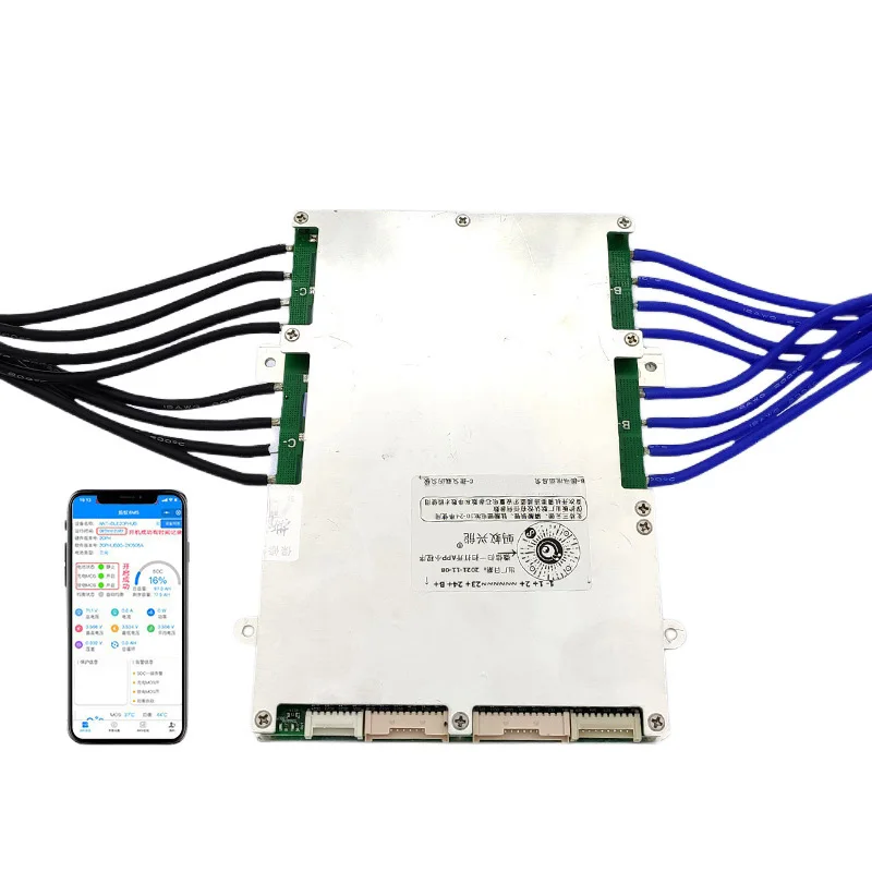 10S Đến 24S BMS Kiến Bluetooth Thông Minh Pin Lithium Ban Bảo Vệ Cân Bằng 200A Cao Điểm 450A Li-ion Lifepo4 Bảo Vệ không Có Màn Hình LCD