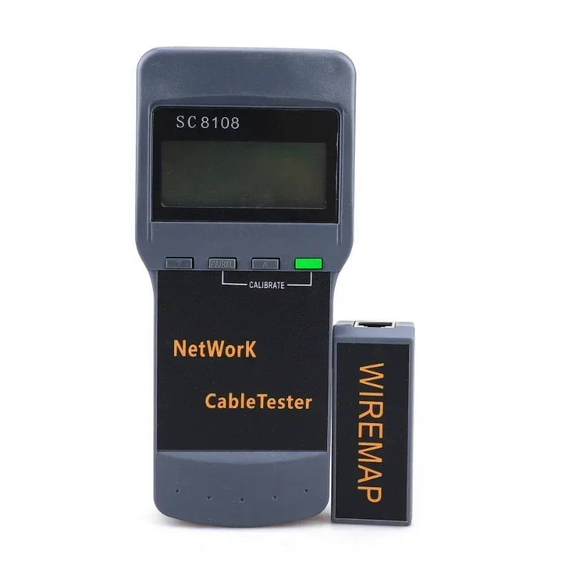 ANPWOO جهاز اختبار شبكة LCD المحمول واختبار كابل الهاتف LAN ومقياس مع شاشة LCD RJ45
