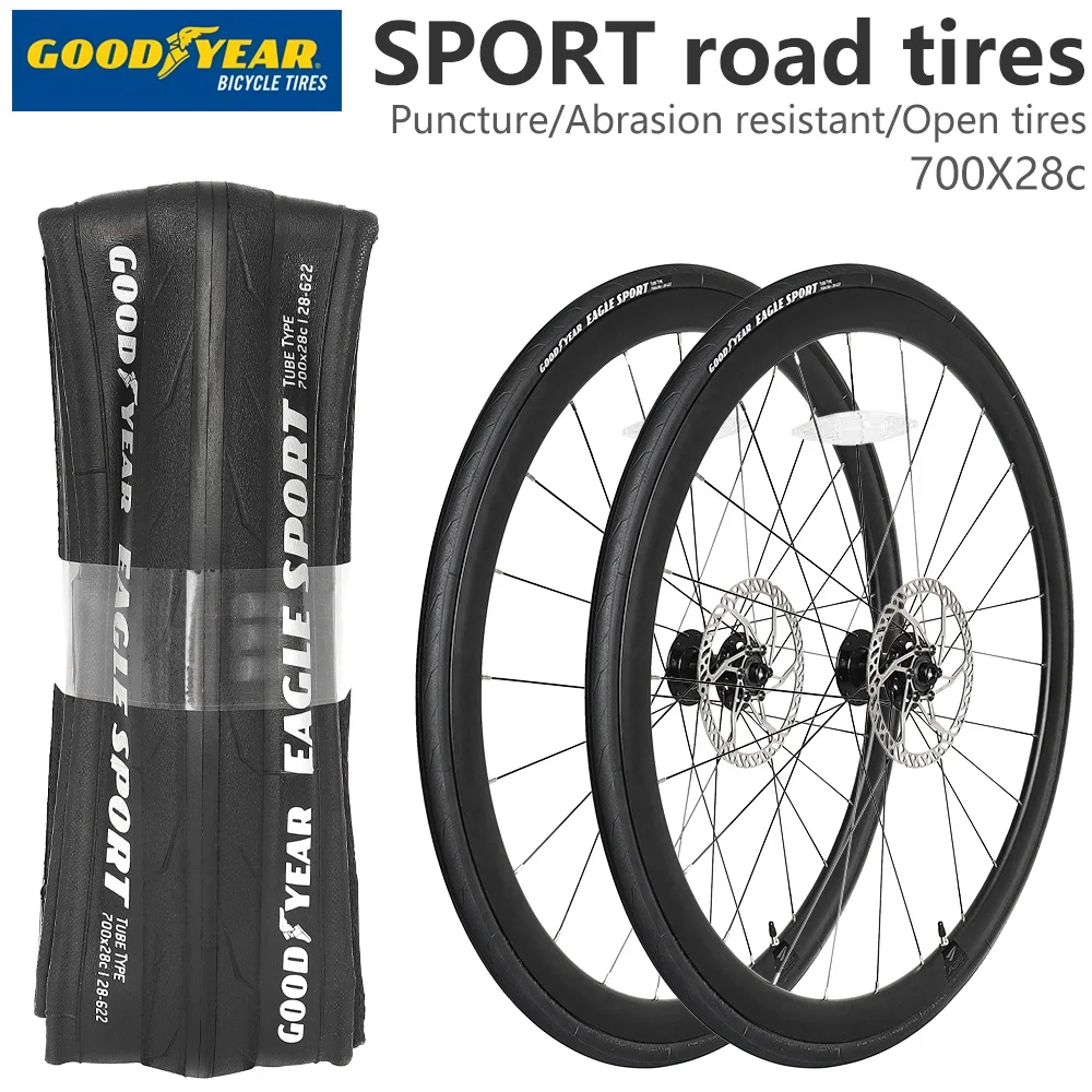 Goodyear SPORT pneus anti-crevaison/résistant à l'abrasion/ouvert pour vélo de route pliable Anti-crevaison pneu de gravier pièces de cyclisme
