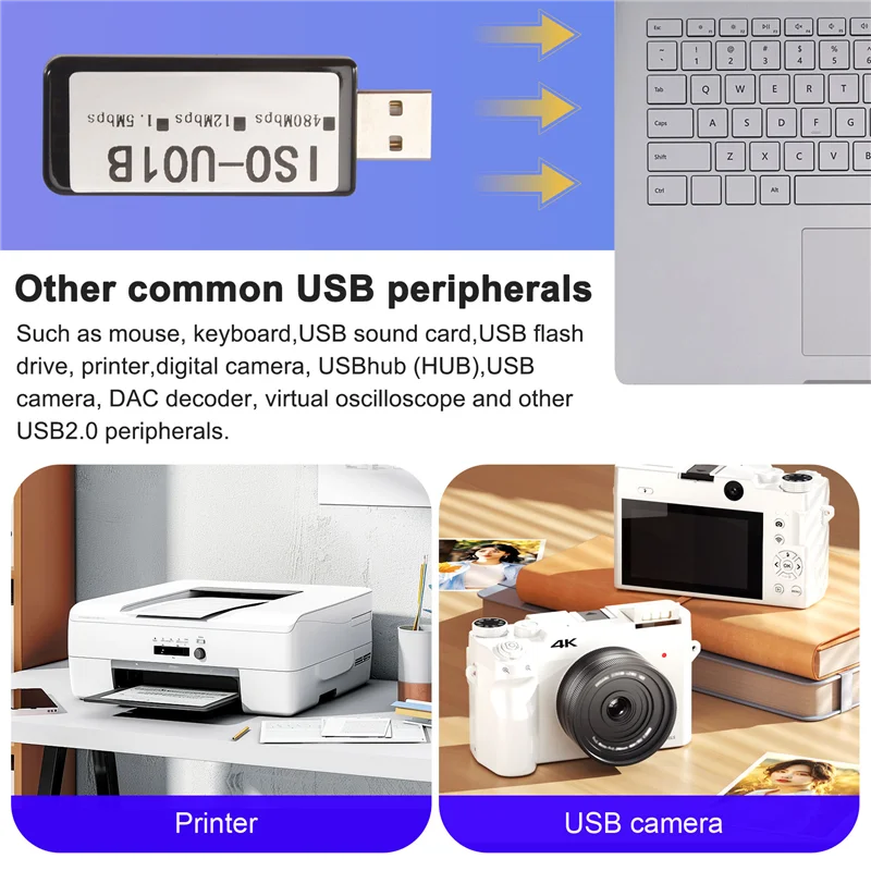 Adum3165 USB 2.0 المعزل الرقمي 480Mbps USB عالي السرعة معزول ل فك إزالة الصوت مرشح الصوت الحالي