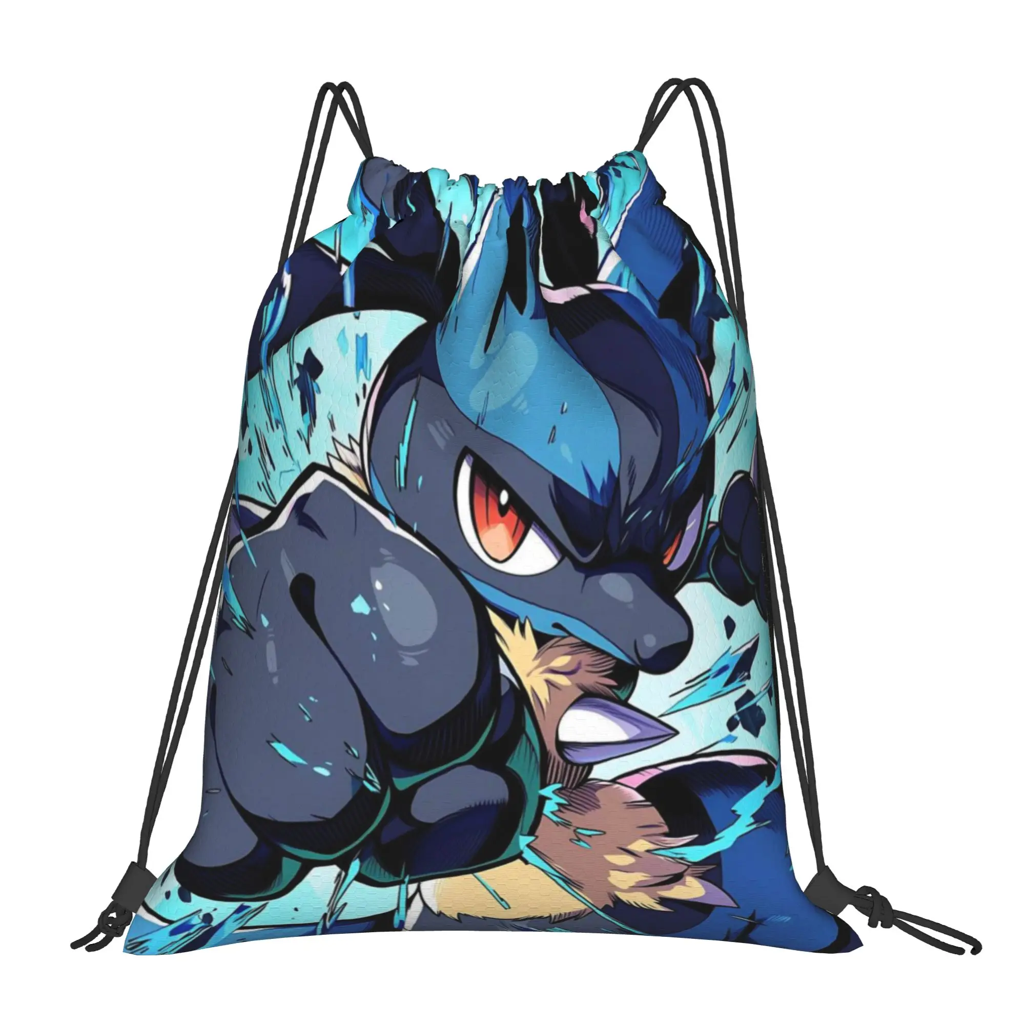 For travel Pouch pokemon  Kawaii Drawstring Bags Travel Shoe Clothes Storage Multi-function Teen Portable Rucksack