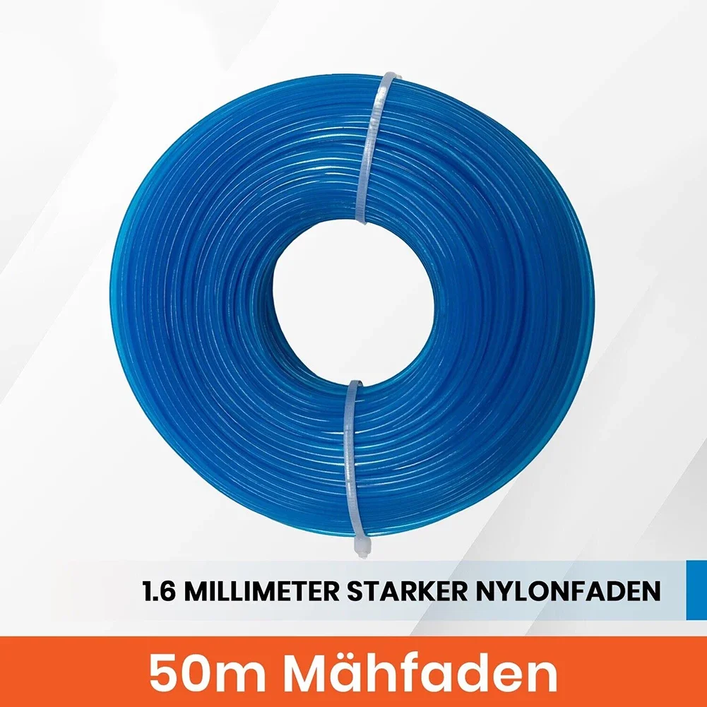 Mowing Line 1.6mm Brush Cutter Trimmer Rope 100M Trimmer Line Grass Trimmer Nylon Cord Round Rope Replacement For Garden