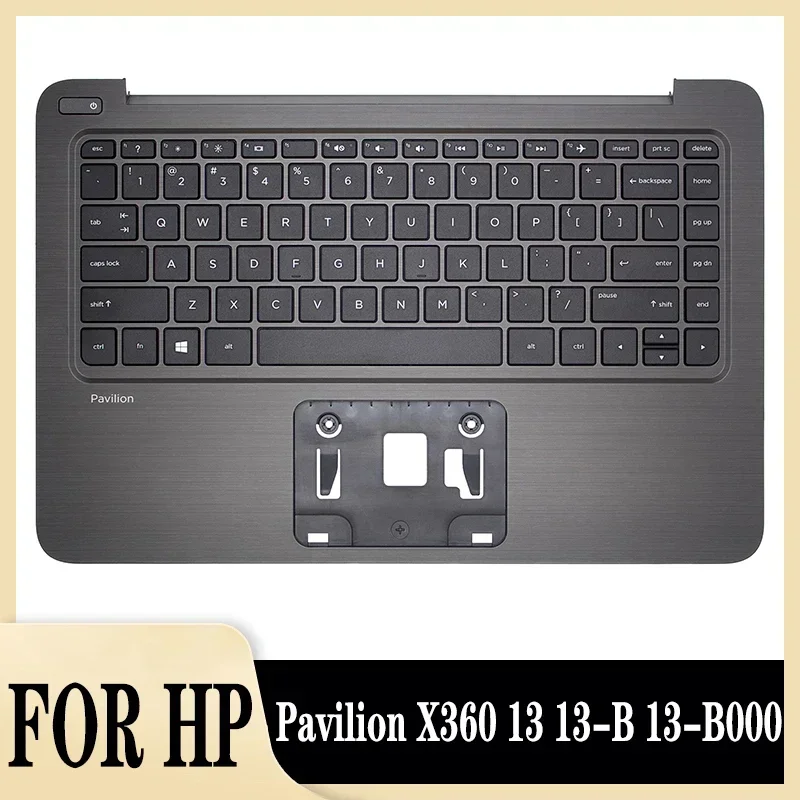 

Original New US Keyboard for Pavilion X360 13 13-B 13-B000 Laptop Palmrest Upper Cover Top Case Replacement Black 769232-001