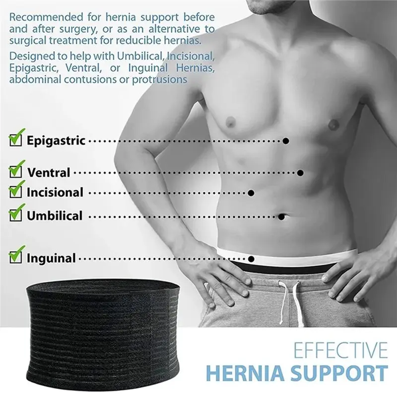 A64T-Umbilical Hernia Belt For Belly Button Umbilical Hernia Care Belt Support Band Workout Gym A