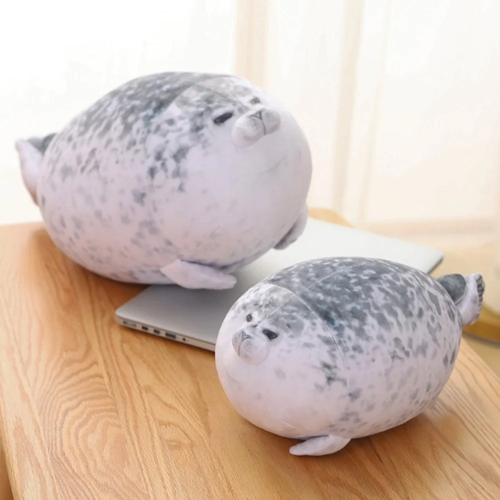 Chubby seal pillow Simulated Cute Seal Doll Aquarium Popular Pillow Aquarium Plush Toy  Home entertainment and office gift