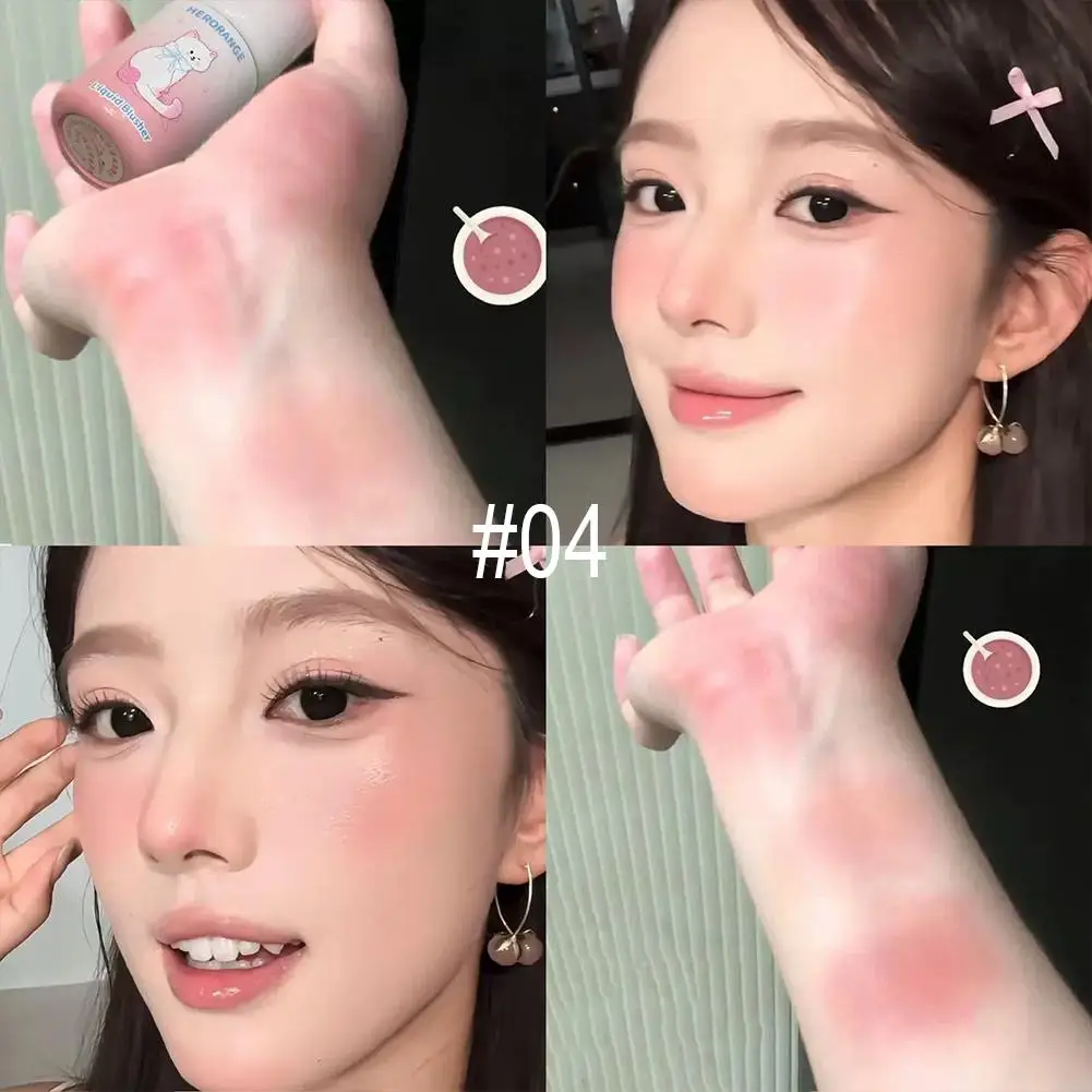 1 pz fard liquido viso opaco trucco fard con punta pennello facile duraturo rouge cosmetici velluto up spugna colorata fare A7G2