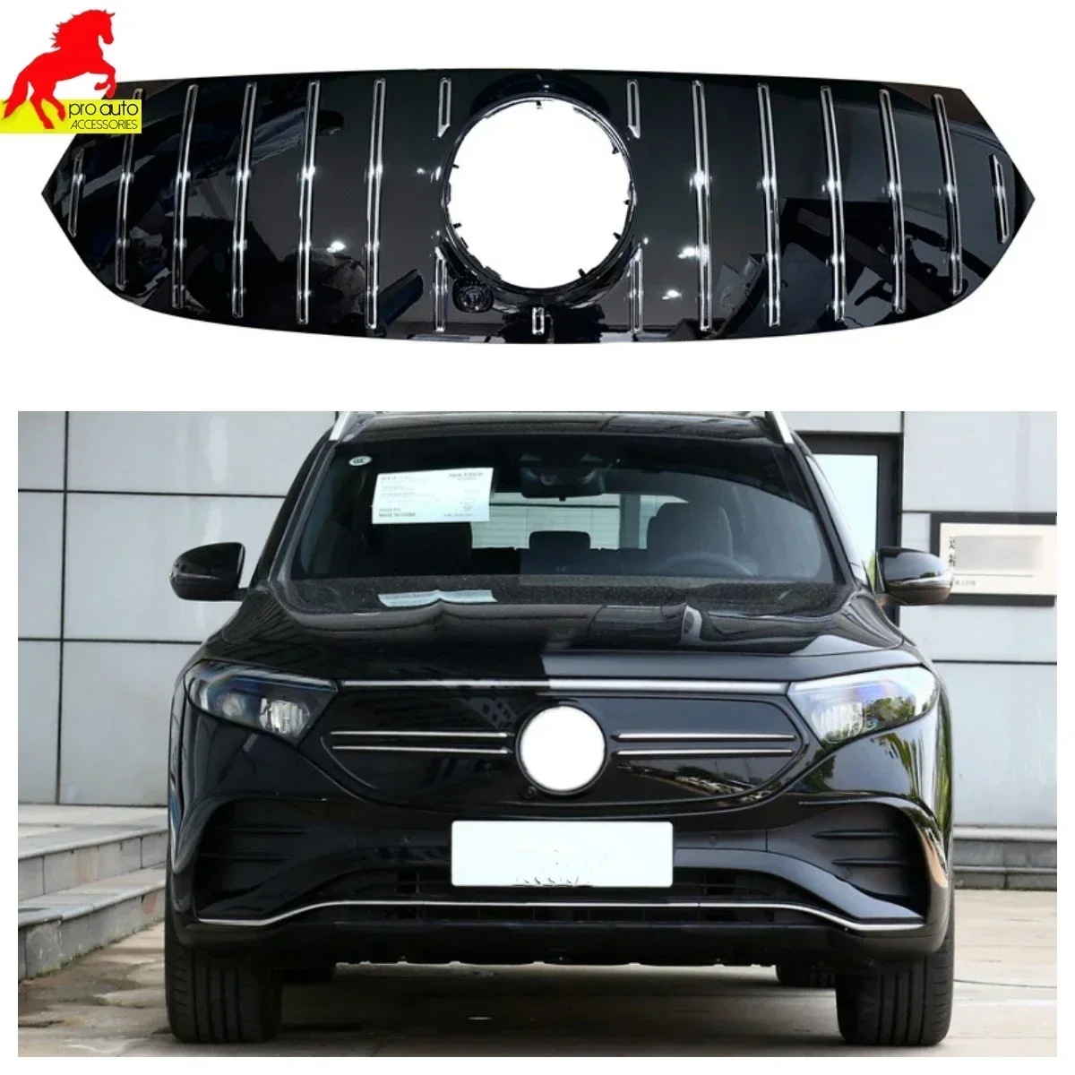 Suitable for Mercedes Benz EQB AMG EQB53 X243 2022-2024 Front Bumper Grille GT Grill Racing Grills Cover Car Styling Accessories